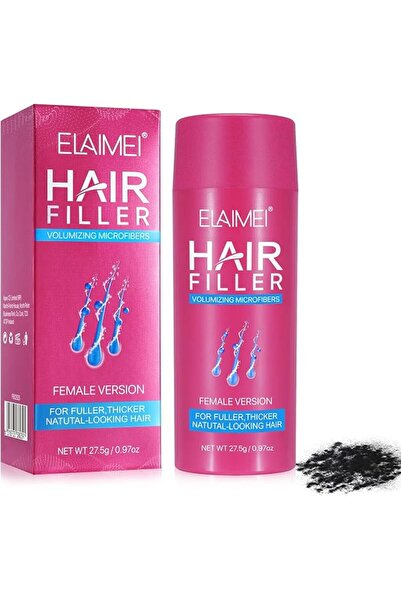 ELAIMEI Hair Building Fibers for Thinning Hair Black, 27.5g,Conceals Hairs Lo...