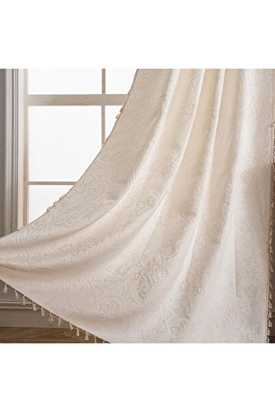 GENERAL ستائر بوهو جاكار من ENJOYBRIDAL بطول 63 بوصة، لوحتين، ستائر زرقاء بنق...