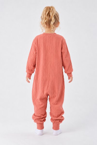 Babyhola Çocuk Uyku Tulumu Dört Mevsim 1-8 Yaş Unisex Uzun Kollu 1 Tog %100 Pamuk Müslin 2706