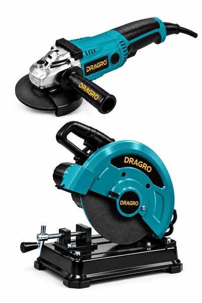 Dragro 2000 Watt + 355mm Profil Boru Kesme Makinası + 2200W Bakır Sargılı Metal Şanzıman 230mm Büyük Spiral Taşlama