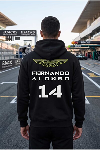 BJACKS Motorsports Wear Fernando Alonso Aston Martin Hoodie – Unisex Oversize...