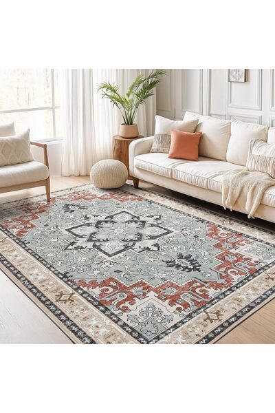 EOGILY Area Rugs, Ultra-Thin Washble Rug, Stain Resistant Anti Slip Backing R...