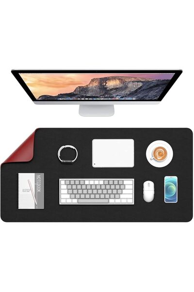 GENERAL Hsurbtra Desk Pad, 31.5" x 15.7" Dual Side PU Leather Desk Mat, Water...