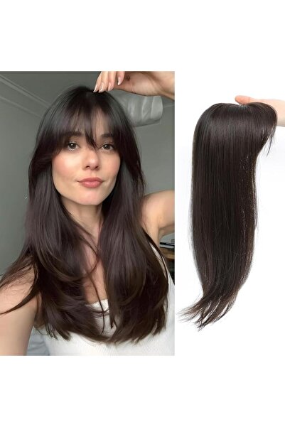 EXCEFORE Hair Topper Clip-in Bangs, 18 Inch 3D 360° Coverage Hair Toppers for...
