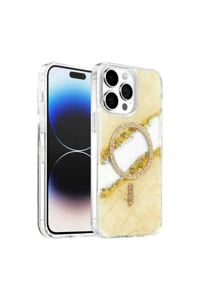 Generic Brand غطاء أونيجيف لامع من اللوتس لـ Apple iPhone 14 Pro Max مع ماغسي...