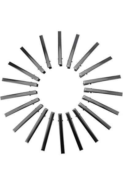 wynameleri 20 Pcs Metal Black Duckbill Hair Clips of 6cm Hair Styling Section...