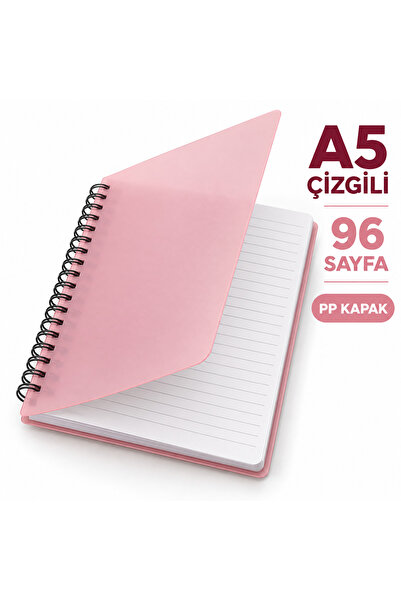 Srctech Spiralli 96 Sayfa ÇİZGİLİ A5 Okul Defteri PP Kapak