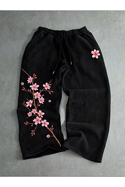 classy moda Street Fashion 3 Νήματα με Κορδόνια, Φαρδιά Μπατζάκια, Τυπωμένο Π...