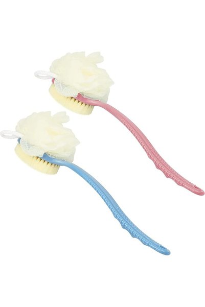 ELECDON 2 Pack Back Scrubber for Shower, Bath Sponge With Bristles and Loofah...