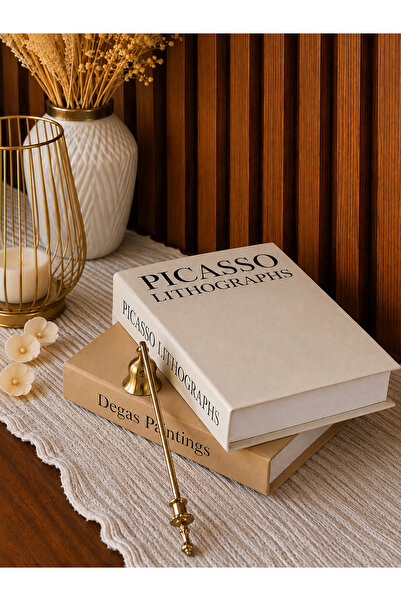 ROSA RAİN Picasso & Degas Designed Set of 2 Decorative Book Boxes – Home Decor for Coffee Table and Console Top