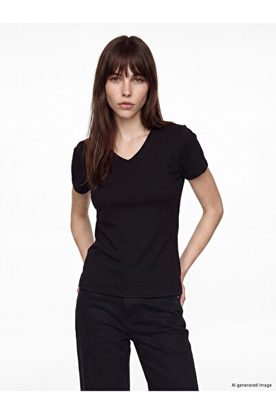 LC Waikiki Lcw Everyday V-Neck Soft Touch Women's T-Shirt