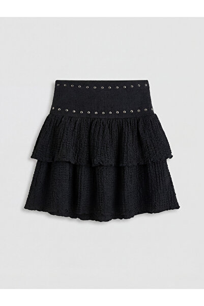LC Waikiki Two Mt Shop Quality Lcw Kids Black Eyelet Detailed Girls' Layered ...