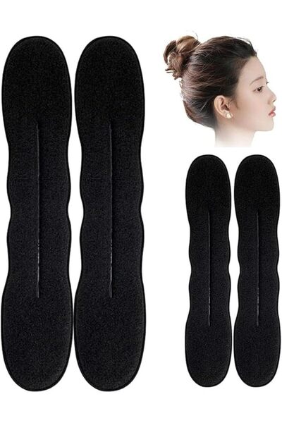 ALMEKAQUZ 4PCS Hair Bun Maker, Flexible Magic Hair Twister, Sponge Bun Donut ...