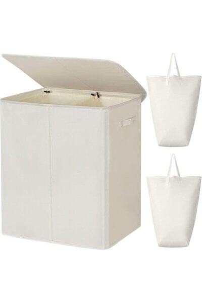 WOWLIVE 154L Double Laundry Hamper with Lid and Removable Laundry Bags, Large...