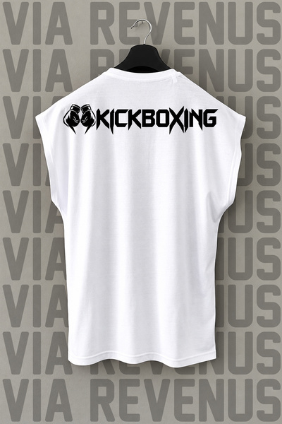 Vordevia Kickboxing Back Printed Zero Sleeve Crew Neck Sports Tshirt
