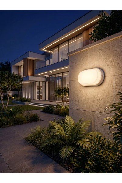 ACK 12W LED Duvar Armatürü Beyaz 3000K Gün Işığı IP54 Sıva Üstü