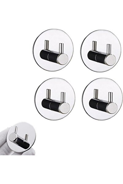 GoodTool Adhesive Wall Hooks, Shower Hooks, Robe and Towel Hooks, 4-Pack No-D...