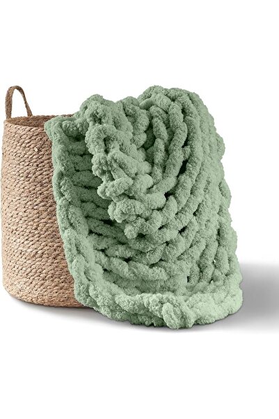 GENERAL Adyrescia Chunky Knit Blanket Throw | 100% Hand Knit with Jumbo Cheni...