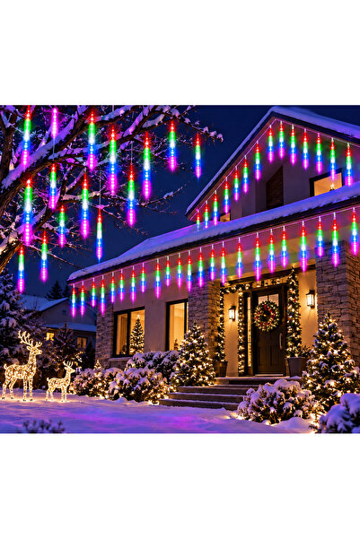 Welora Instalatie de Craciun Ploaie de Meteori, 8 Turturi LED luminosi, Lungi...