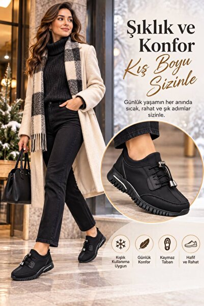 SOLERIUM SHOES Tam Ortopedik Taban Ayakkabı Kadın Ayakkabı Kaymaz Taban Sonbahar ve Kışlık