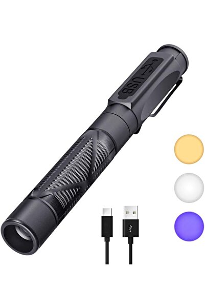 NALACAL Pen Torch Medical, Rechargeable USB Diagnostic Pen Light, 3-Colour Li...