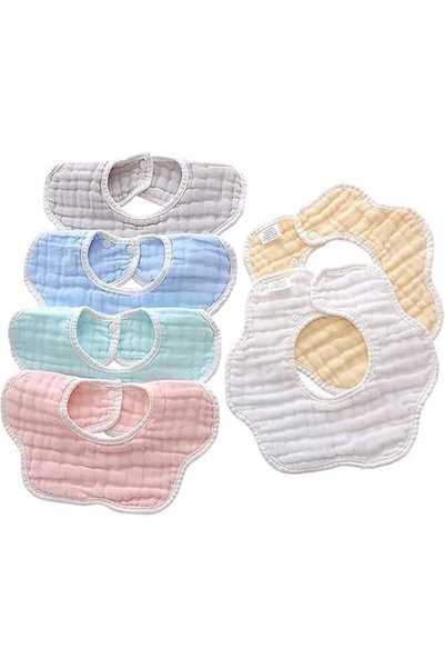 ZONEY Baby Bibs Muslin Drool Bibs for Baby Girl Boy Muslin Cotton Teething Bi...
