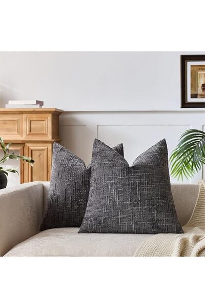 GENERAL Soft Chenille Fabric Decorative Throw Pillow Covers Bohemian Rustic D...