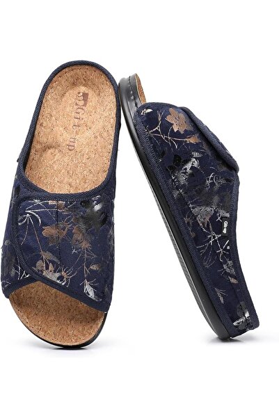 Git-up Women's Comfortable Cork Slippers with Adjustable Hook-and-Loop Straps...