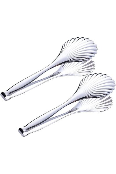 ALMEKAQUZ 2pcs Salad Serving, Professional 28cm Stainless Steel Tongs Set, Mu...