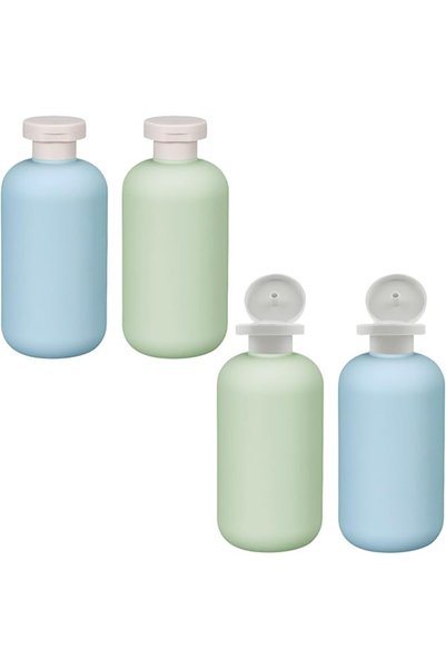 lunirawear 4Pcs Travel Squeeze Refillable Bottles, 100ml Airplane Approved Co...
