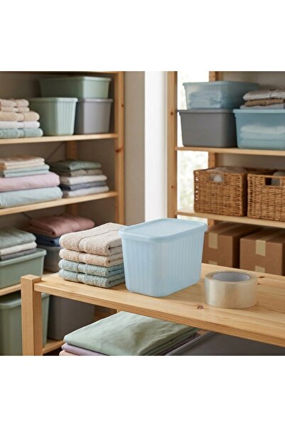 IKEA Rykta Transparent Gray-Blue 12X18X12 Cm/1.5 Lt