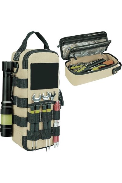 XICEN Heavy Duty Small Tool Bag, Zipper Handle Pouch, Portable Utility Organi...