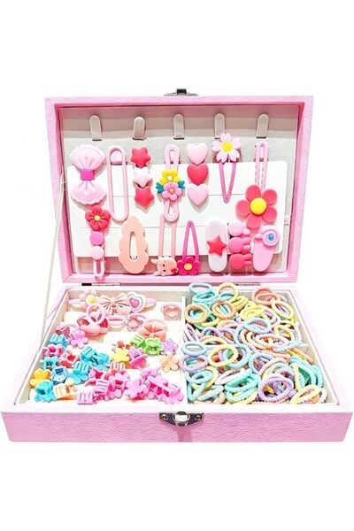 Salasabil Girls Hair Accessories Set with Jewelry Box