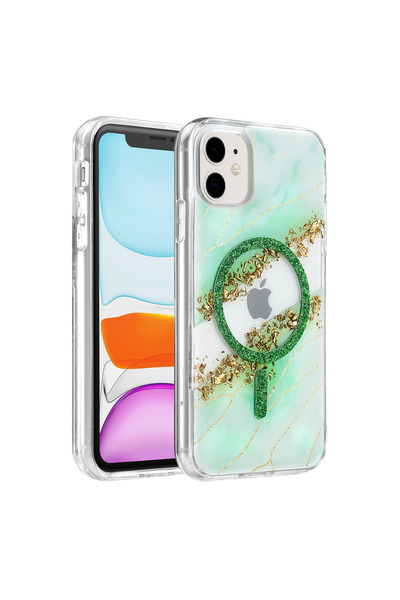 FMA Onegif apple iphone 11 lotus glitter magsafe cover - green