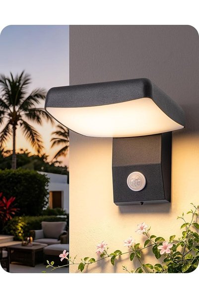 EDISHINE Dusk to Dawn Outdoor Wall Lights, Motion Sensor, 350° Rotation