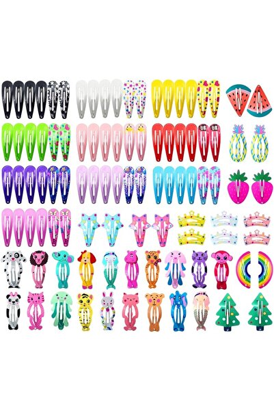 Funtopia Hair Clips for Girls, 100 Pcs No Slip Metal Snap Hair Clips Barrette...