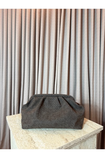 Remy Bags Kahve Süet Burslu El Çantası