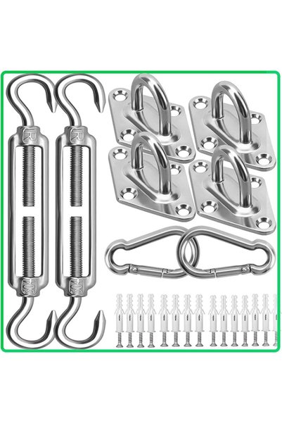 GENERAL Fixing Kit, Heavy Duty Sun Shade Sail Fixing Kit for Garden Triangle ...