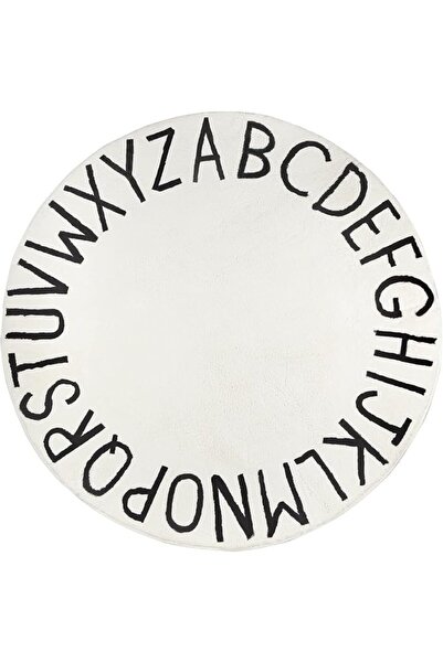 Topotdor Rainbow Round Kids Play Rug Alphabet Nursery Area Rug Extra Large So...