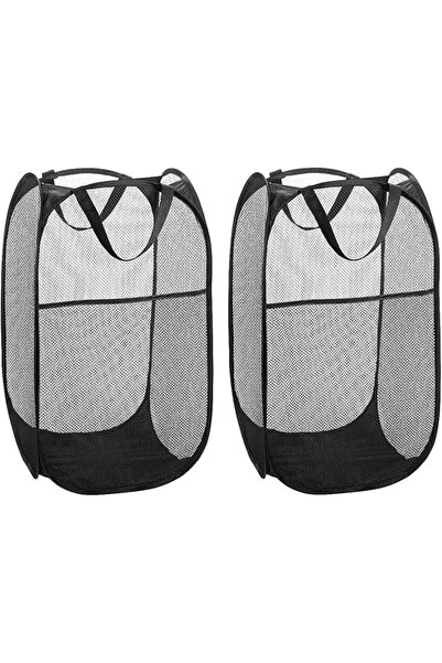 OriTi 2pcs Mesh Pop-up Laundry Hamper, Collapsible Laundry Basket with Durabl...