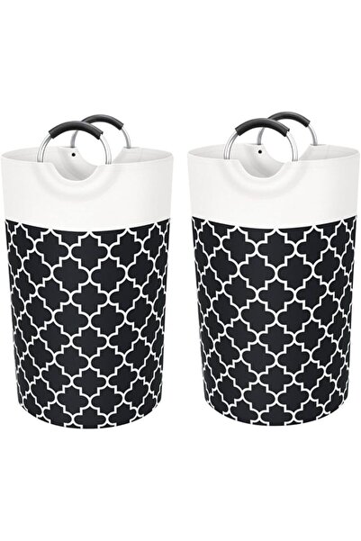 HOOKOR Hocor Collapsible Laundry Basket, 2 Pack Tall Laundry Hampers, Foldabl...