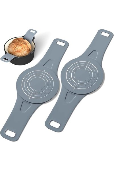 ALMEKAQUZ 2Pcs Silicone Bread Sling, Non-Stick Reusable Sourdough Baking Mat,...