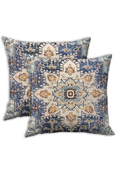 GENERAL Boho Square Cushion Covers 45×45cm for Sofa,Linen,Set of 4