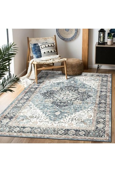 EOGILY Area Rugs, Ultra-Thin Washble Rug, Stain Resistant Anti Slip Backing R...