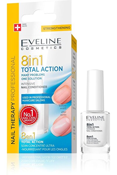Eveline Cosmetics إيفلين توتال أكشن 8 في 1 علاج مكثف للعناية بالأظافر وبلسم -...