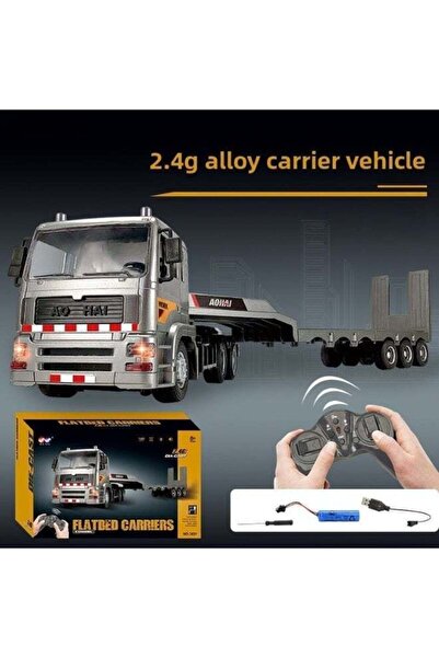 Generic 1:20 Alloy Flatbed RC Truck 62cm - 9CH Remote Control Engineering Veh...