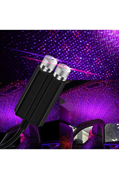 Generic مصباح ليلي LED للسيارة من QVEVDACAR يعمل بـUSB، أضواء سقف السيارة، إض...