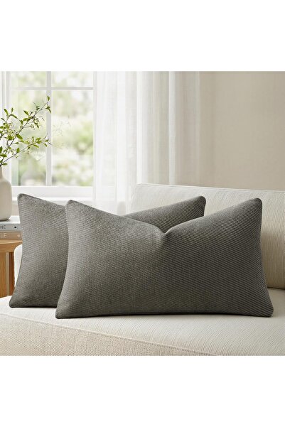 Generic a moment Pack of 2 Decorative Chenille Cushion Cover Throw Pillow Cov...