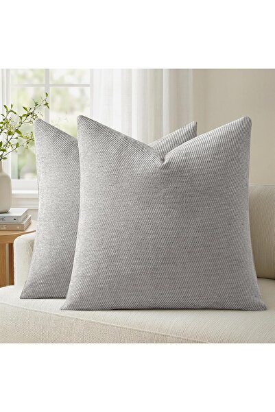 Generic a moment Pack of 2 Decorative Chenille Cushion Cover Throw Pillow Cov...