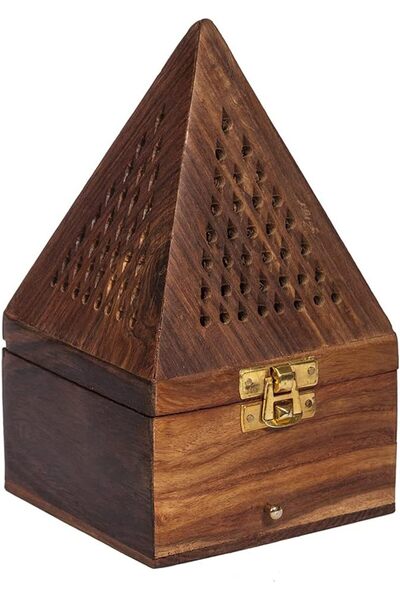Generic مبخرة خشبية من كيسيرا/مبخرة على شكل هرم/مبخرة عطرية/عطر منزلي/ديكور م...